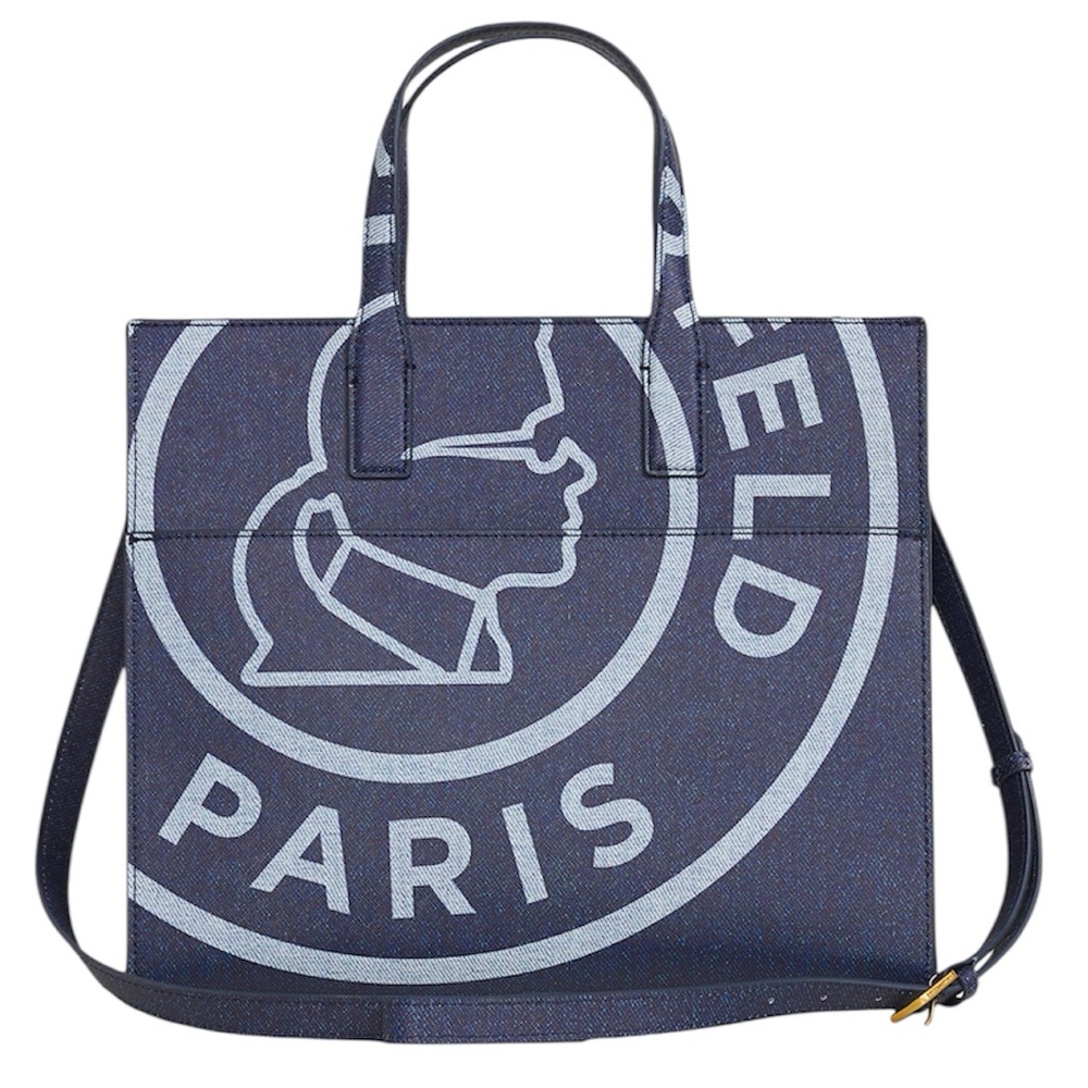 NWT KARL LAGERFELD PARIS Nouveau Medium Tote Denim $248